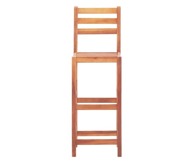 Scaune de bar, 4 buc., lemn masiv de acacia