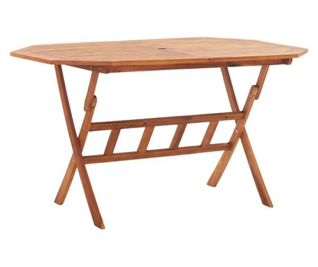 Masă de grădină pliabilă, 135x85x75 cm, lemn masiv de acacia