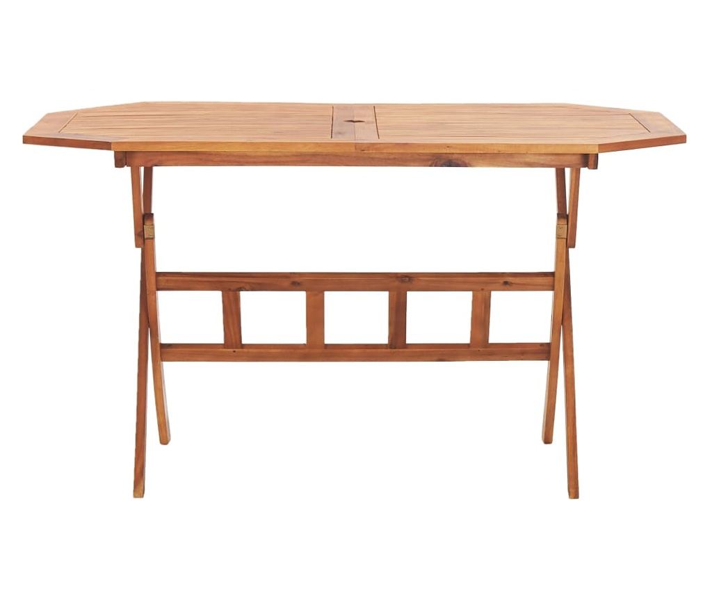 Sklopivi vrtni stol, 135x85x75 cm, masivno drvo akacije - 2