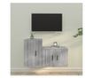 Set dulapuri TV, 2 piese, gri sonoma, lemn prelucrat