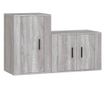 Set dulapuri TV, 2 piese, gri sonoma, lemn prelucrat