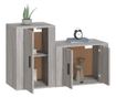 Set dulapuri TV, 2 piese, gri sonoma, lemn prelucrat