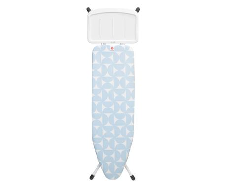 Tabla de călcat Brabantia B 1005619, 124x38 cm, 7 poziții reglabile, suport pentru generator de abur, albastru deschis.