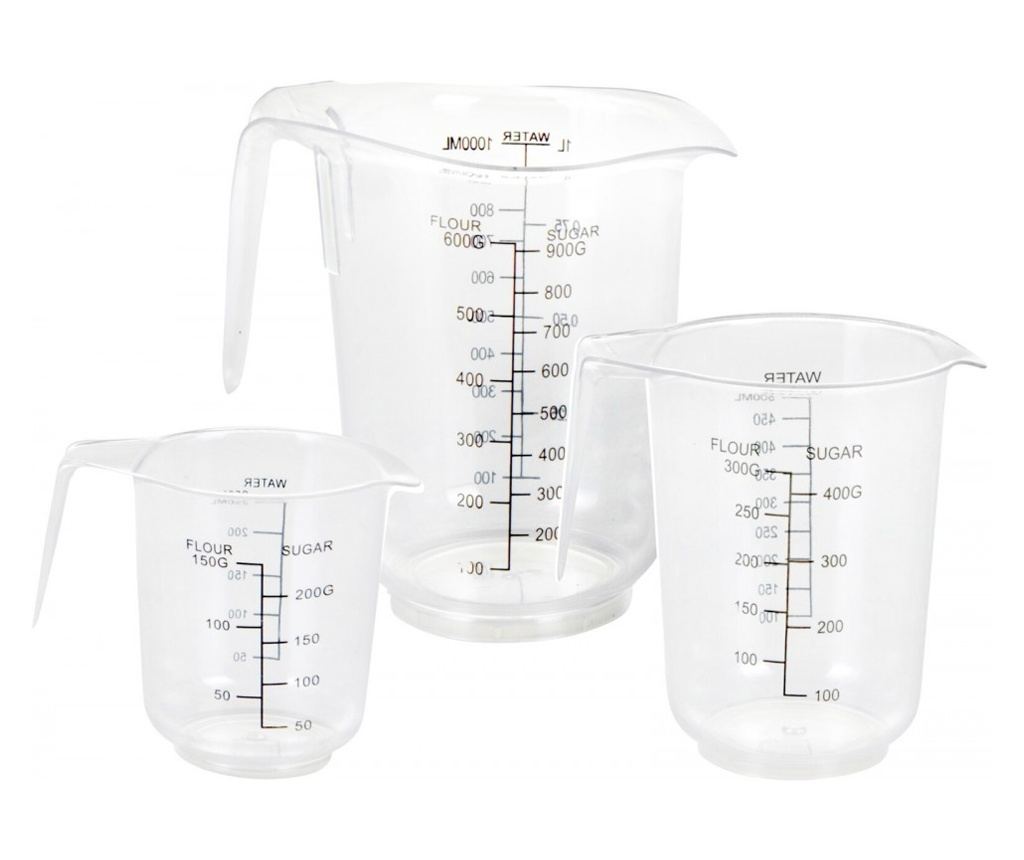 Set 3 cani gradate EH, Plastic, 250-500-1000 ml - 2