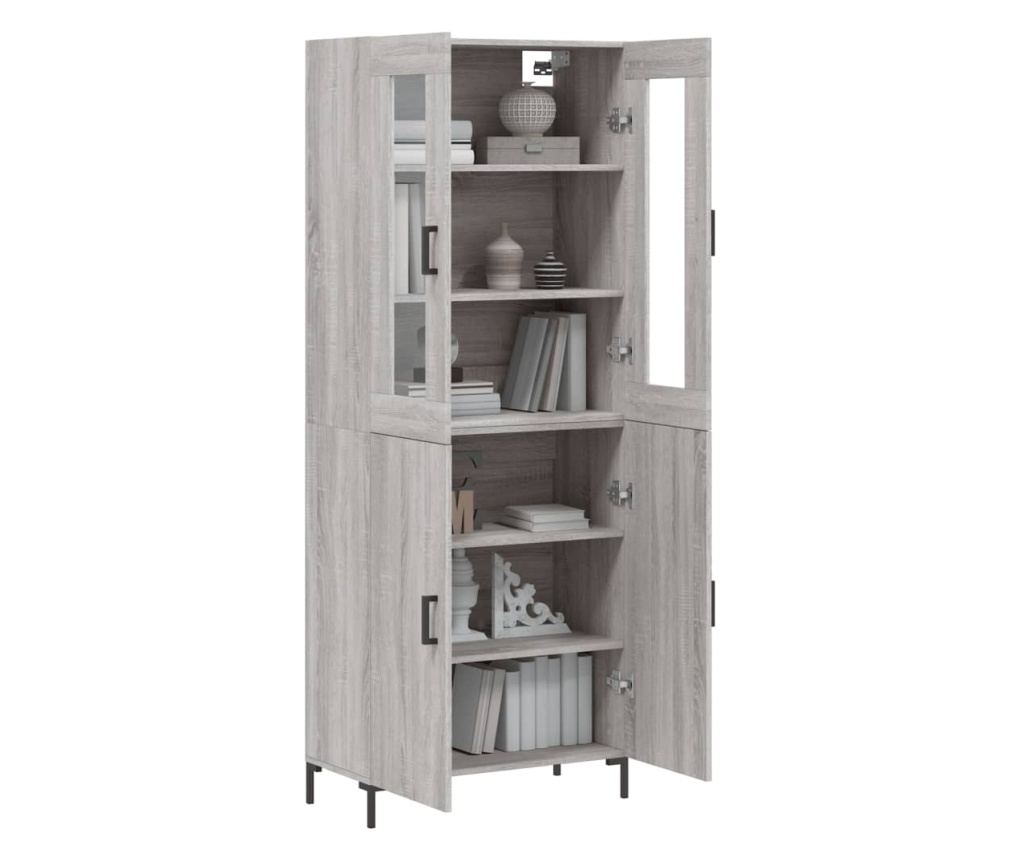 Visoka ormar, siva sonoma, 69,5x34x180 cm, kompozitno drvo - 3