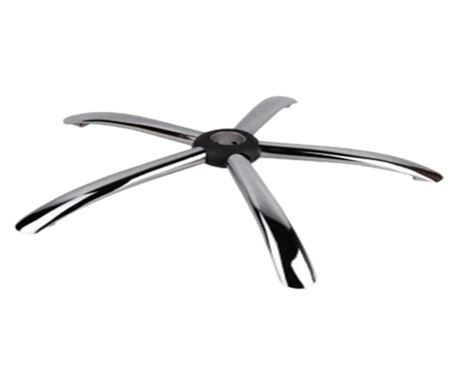 Σετ Μεταλλικής Πλάκας Ισορροπίας 20 cm x 15 cm, Βάση 60 cm, Universal Ρόδα Ø11 mm και Κύλινδρος Αερίου Εμβόλου, για Καρέκλες Γρα