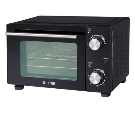 Μίνι Φούρνος Elite EMO-2510, 800W, 10 L, 2 Αντιστάσεις, 90 έως 230C, Χρονοδιακόπτης 30 λεπτών, Μαύρος