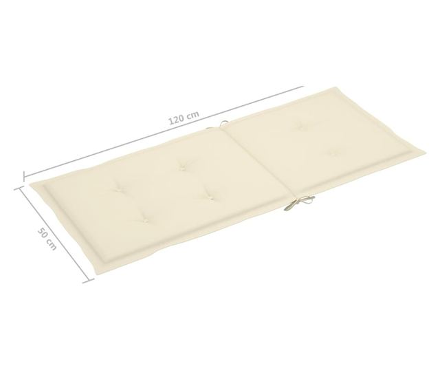 Сгъваеми градински столове с възглавници, 2 бр., Масивна акациева дървесина