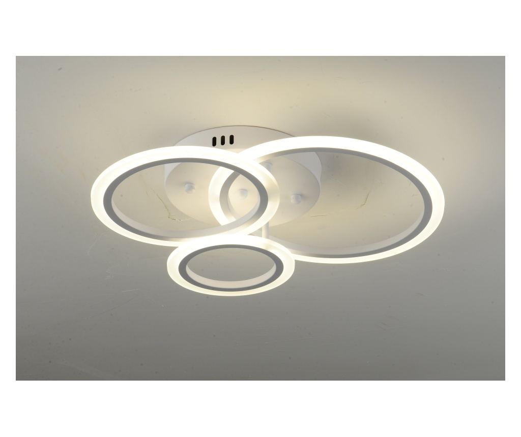 Lustra LED RFAN, Model K001-3, cu Telecomanda, 3 Tipuri de Lumina, Intensitate Reglabila, 66W, Alb - 3