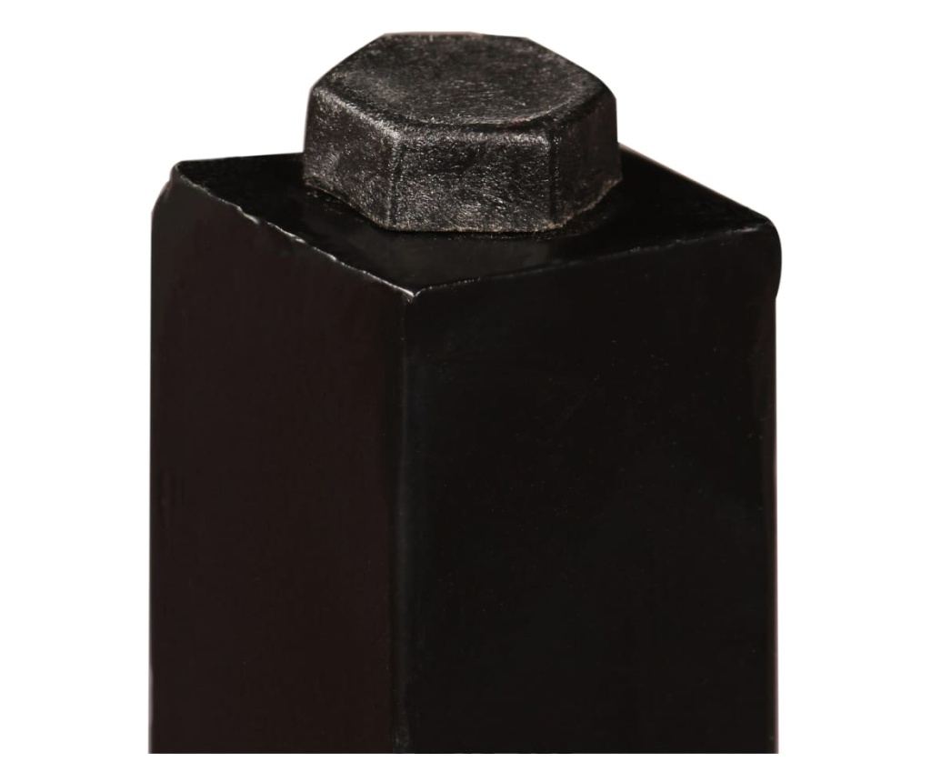 Мебели за бар, комплект от 5 части, масивно рециклирано дърво и естествена кожа - 7