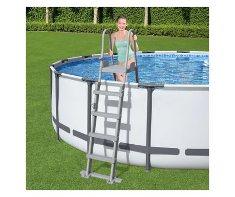 Bestway varnostna lestev za bazen s 4 stopnicami Flowclear, 132 cm