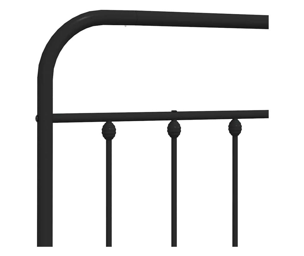 Okvir za krevet od metala, crni, 180 cm - 6