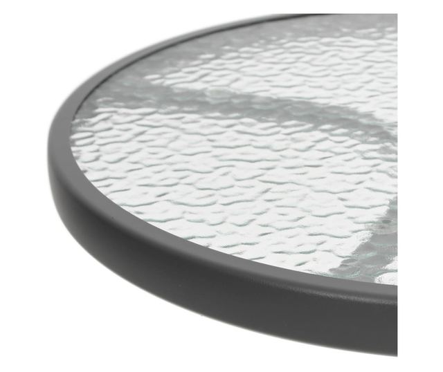 Градинска маса, антрацит, Ø50x71 см, стомана