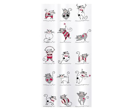 PERDEA BAIE DIN MATERIAL TEXTIL(MODEL PISICI) FUNNY CATS-TATKRAFT