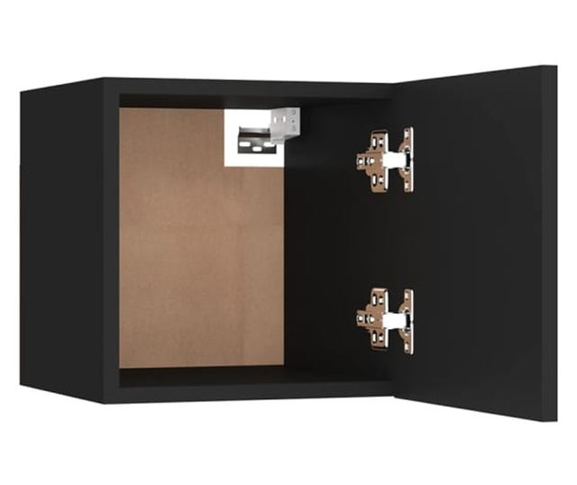 Set TV komoda, 3 kom., crna, PAL