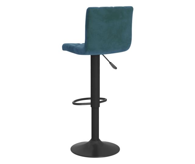 Barski stoli, 2 kosa, modra, žamet