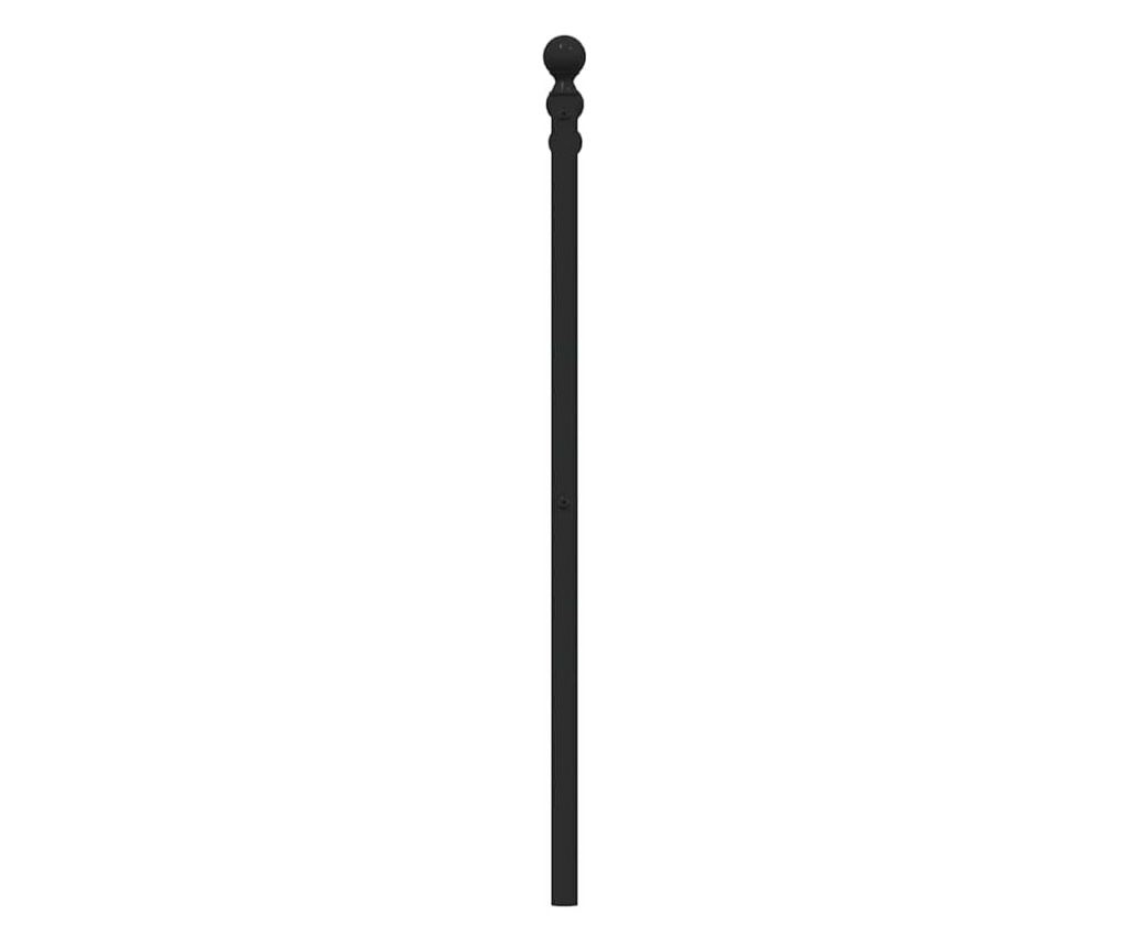 Metalni krevetni uzglavlje, crno, 150 cm - 5