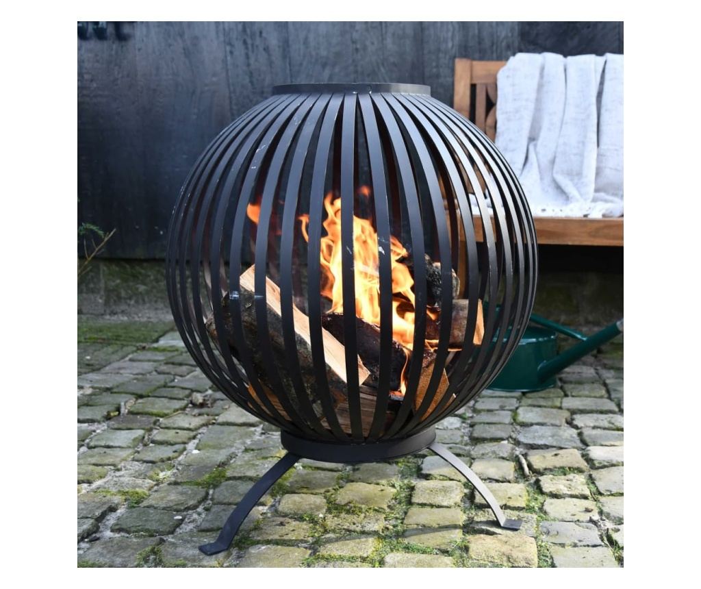Esschert Design Posuda za vatru, crna, trake od ugljičnog čelika FF400 - 4