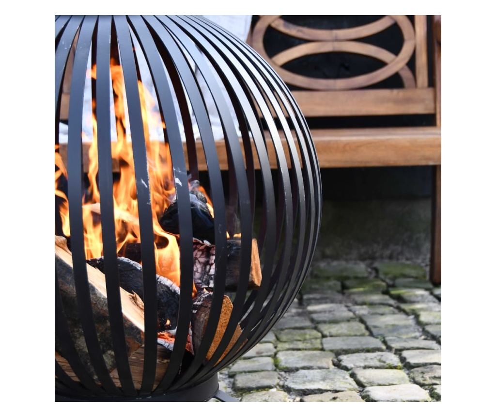 Esschert Design Posuda za vatru, crna, trake od ugljičnog čelika FF400 - 6