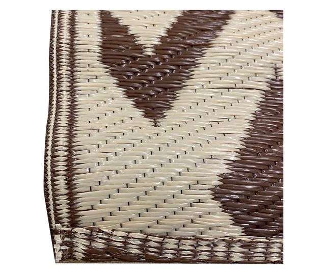 Venkovní koberec, oboustranný, 180x120 cm, hnědá