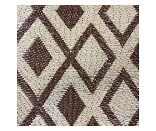 Venkovní koberec, oboustranný, 180x120 cm, hnědá