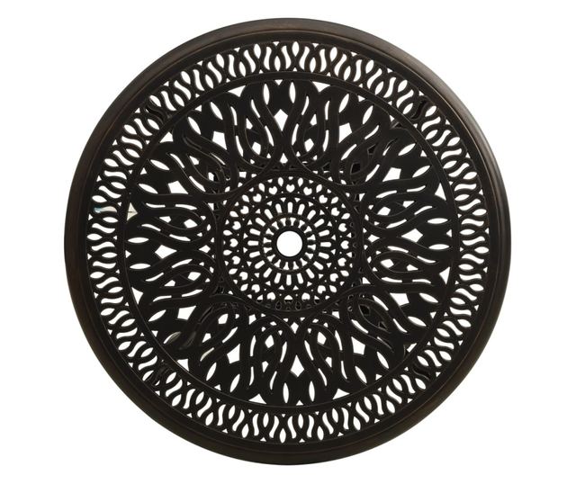 Masă de grădină, bronz, 90x90x74 cm, aluminiu turnat
