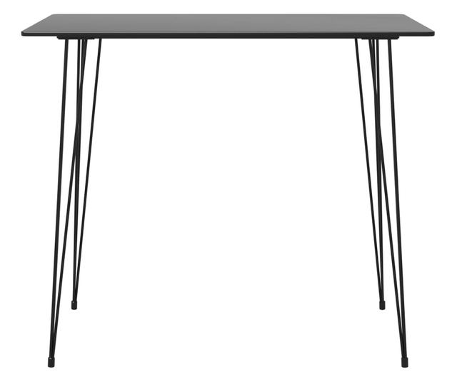 Мебели за бар, комплект от 5 части, черни