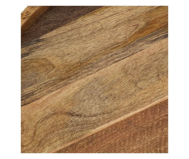 Stolić za kavu, 50x40 cm, masivno drvo manga i čelik