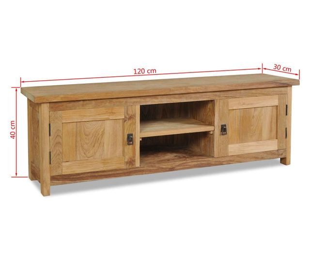 TV komoda od masivnog tikovog drva 120 x 30 x 40 cm