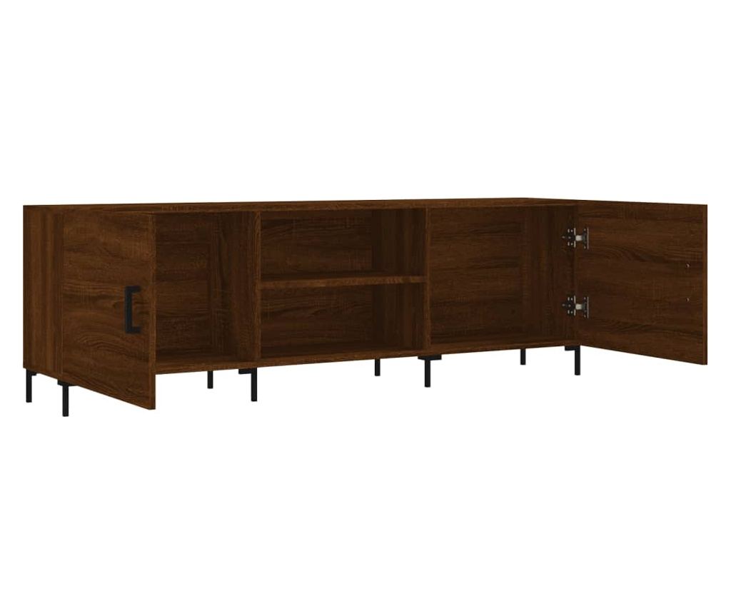 TV komoda, smeđi hrast, 150x30x50 cm, kompozitno drvo - 6
