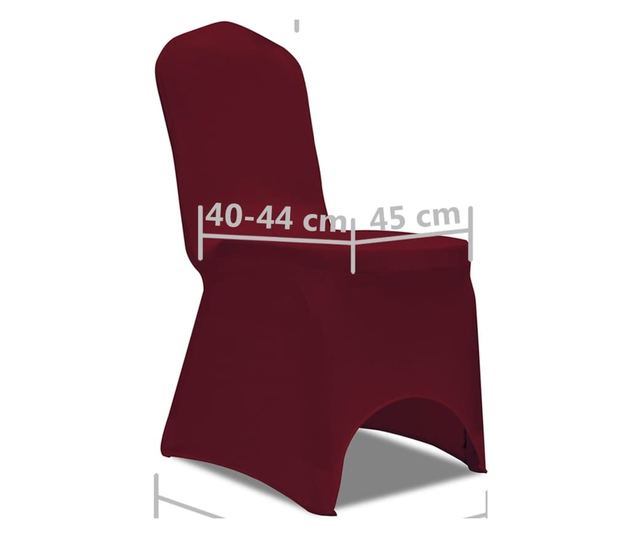 Elastična navlaka za stolice, 6 kom., bordo