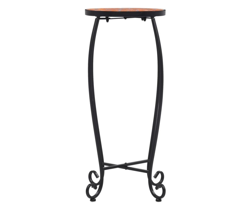 Mozaikni stolovi, 3 kom., ciglasto crvena, keramika - 5