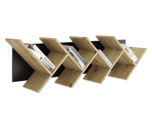 FMD Geometrikus fgg knyvespolc, tlgy s fekete