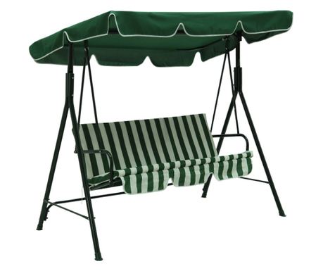 KlaussTech gugalni/zibalni stol za vrt, teraso, 3 sedeži, 178 x 153 x 106 cm, kovinska konstrukcija