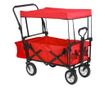 Skládací vozík se střechou, v několika typech - tažné-tlačné, červené