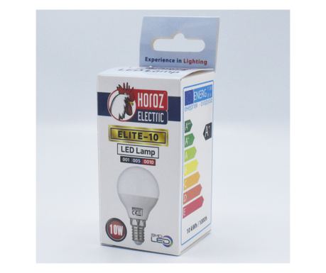 Bec led E14 sferic, 10W (90W), 1000 lm, lumina rece (6400K), Horoz Electric