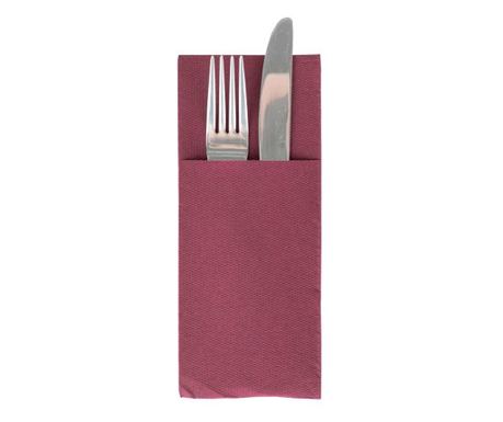 Szalvéták POCKET-el evőeszközökhöz - Softpoint (Bordeaux) / 33 x 40 cm / 50 db