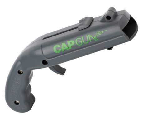 Deschizător de sticle, Cyrax, Model Pistol, Plastic, ABS, pentru Dopuri Metalice, 13 x 6 x 3.7 cm, Gri