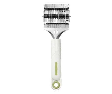 Dispozitiv de tăiat Taietei, Cyrax, din Plastic cu Inox Răzătoare, Curatator de Legume-Fructe, Mâner Anti Alunecare, 22 x 6.5 cm