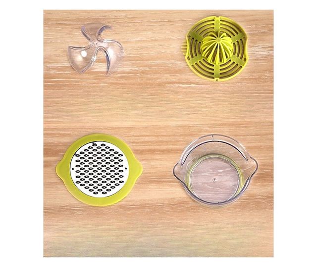 Storcator de Fructe 2 in 1, Cyrax, cu Razatoare si Separator Ou, 14.8 x 8 x 13 cm, Verde