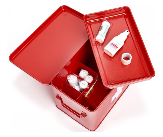 Метална кутия за лекарства, 21.5 x 16 x 16 cm