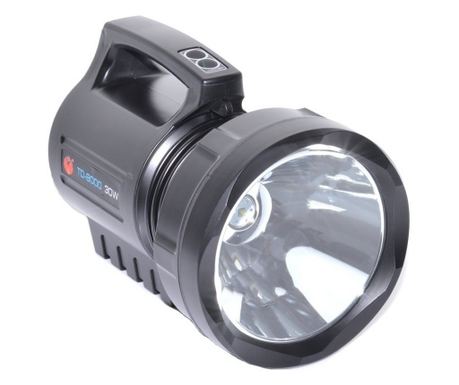 Lanterna KlaussTech Led Profesională Cu Acumulator Li-ion, Iluminare Până La 700 M, Material Plastic Abs, Usb Power Bank Pentru