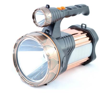 Prenosna LED svetilka Klausstech, 100 W, 5 načinov osvetlitve, vtič za USB, 2 vrsti svetlobe, akumulator, ki ga je mogoče polnit