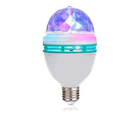 Klausstech Forgó Disco LED RGB 3W izzó, E27 foglalat