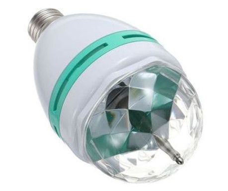 Klausstech forgó LED izzó, többszínű projektor, RGB LED lámpák, E27 védelem, forgó fej, alacsony energiafogyasztás, ergonomikus 