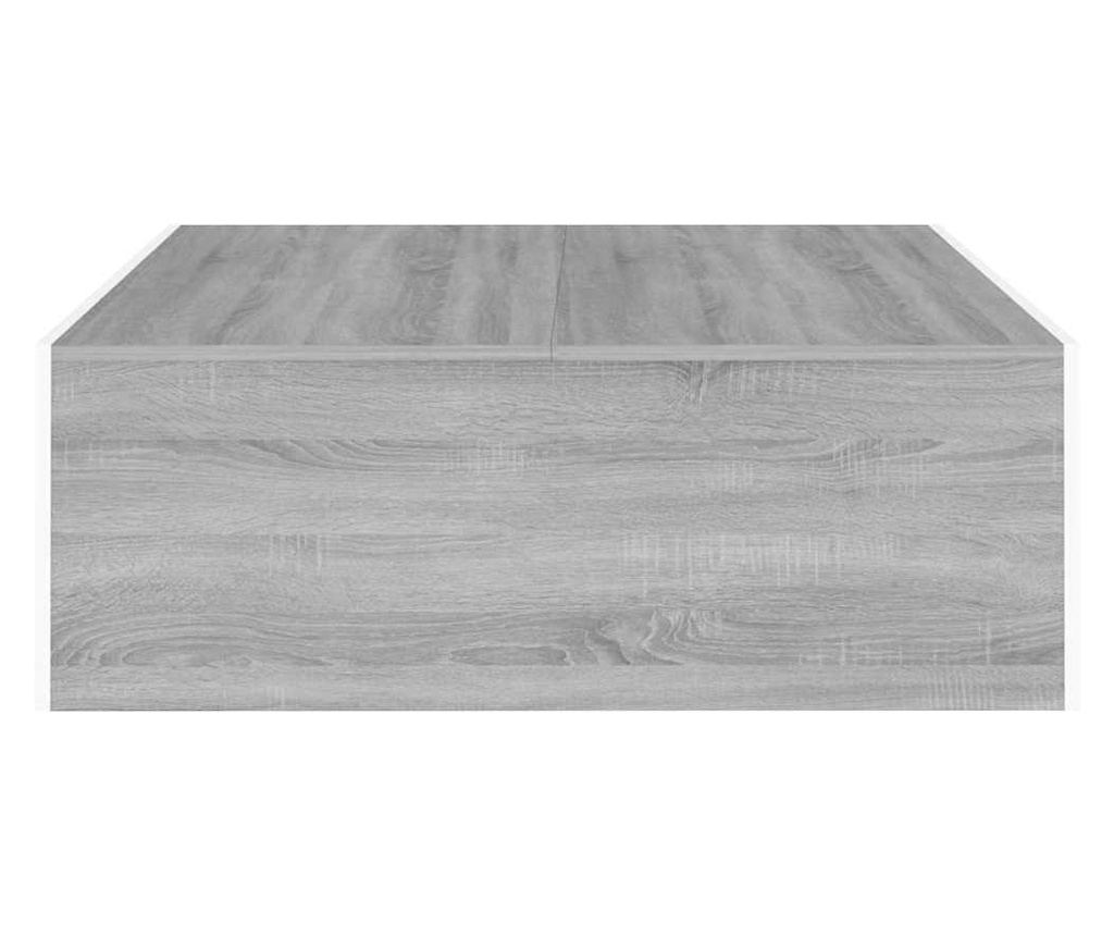 Τραπεζάκι σαλονιού, Sonoma Gray, 100x100x35 εκ., Επεξεργασμένη ξυλεία - 4