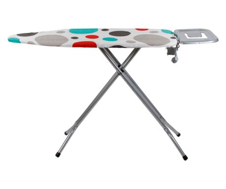 Masa de Calcat KlaussTech, Dimensiune 110 x 40 cm cm, Husa Rezistenta, Suport Metalic, Alb