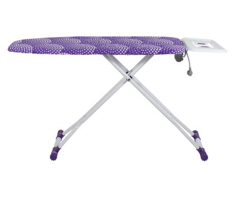 Masa de Calcat KlaussTech, Dimensiune 112x37 cm, Husa Rezistenta, Suport Metalic, Mov