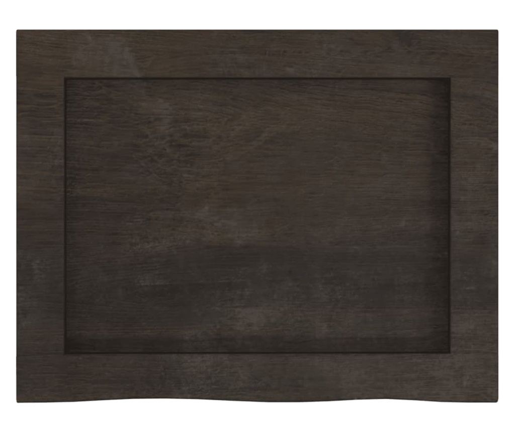 Stt szrke 40x30x4 cm-es tmr tlgyfbl kszlt fali polc - 4