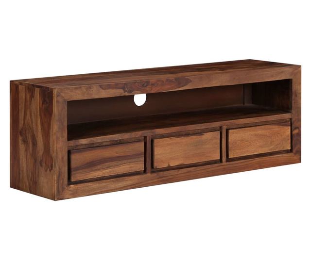 TV komoda, 120x30x40 cm, masivno drvo sheeshama